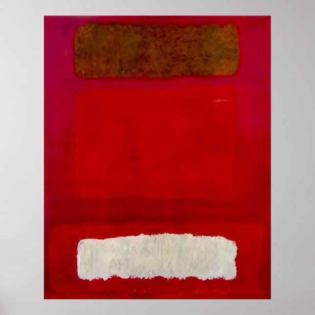 Poster Mark Rothko - Nº 16 (Vermelho, Branco e Marrom) -  (Frente)