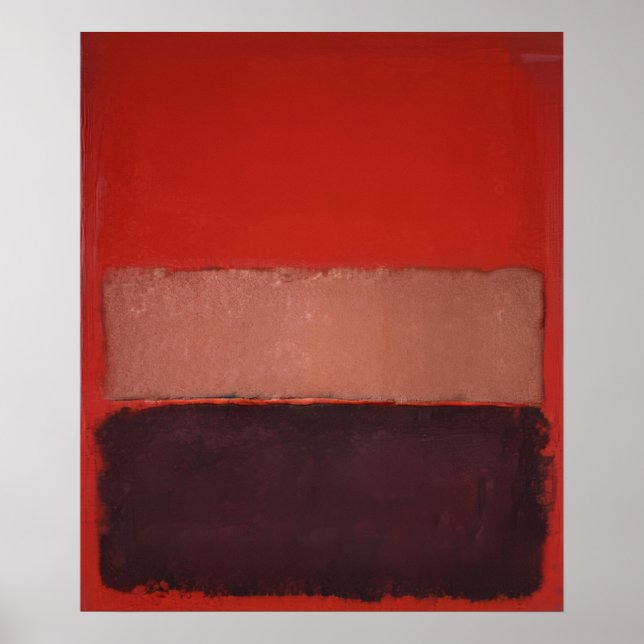 Poster Mark Rothko - Nº 46 (Preto, Ocre, Vermelho Sobre V (Frente)