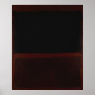 Poster Mark Rothko - Preto sobre Siena Escuro sobre Roxo