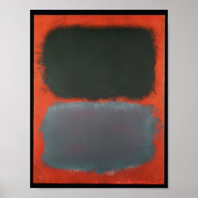 Poster Mark Rothko - Sem título (cinza, cinza sobre verme (Frente)