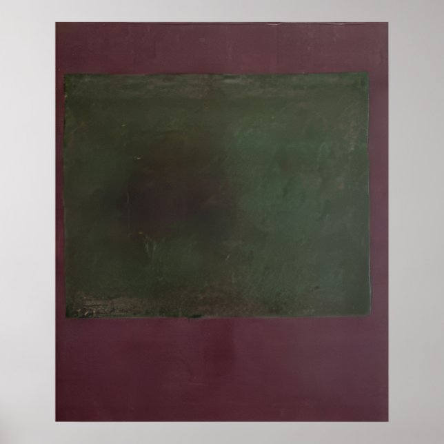 Poster Mark Rothko - Sem título (Verde sobre Marrom) - 19 (Frente)
