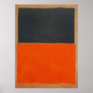 Poster Mark Rothko - Verde e Tangerina sobre Vermelho - 1