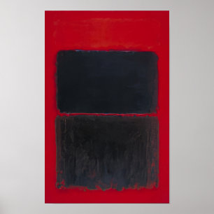 Poster Mark Rothko - Vermelho Claro Sobre Preto - 1957