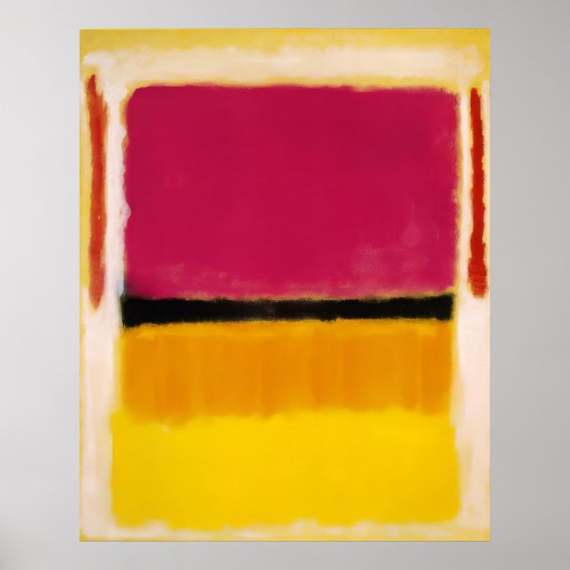 Poster Mark Rothko - Violeta, Preto, Laranja, Amarelo no  (Frente)