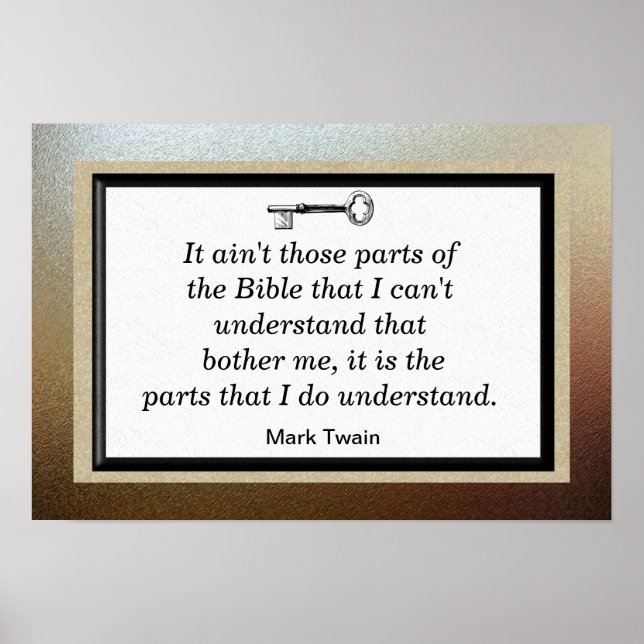 Póster Mark Twain Aspas (Frente)