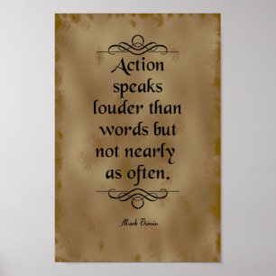 Poster Mark Twain Cote, Ação Fala