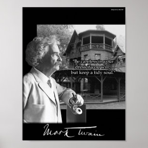 Poster Mark Twain: Design personalizado com várias aspas