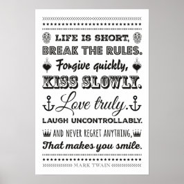 Poster Mark Twain - Quebre as Regras