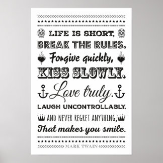 Poster Mark Twain - Quebre as Regras
