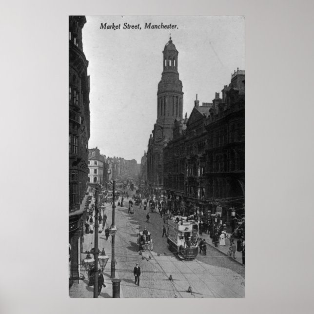 Poster Market Street, Manchester, 1910 (Frente)