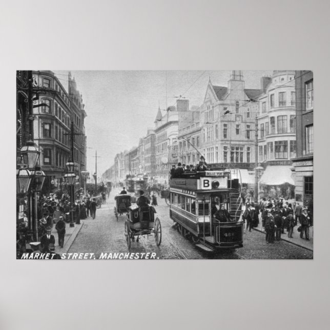 Poster Market Street, Manchester, 1910 (Frente)