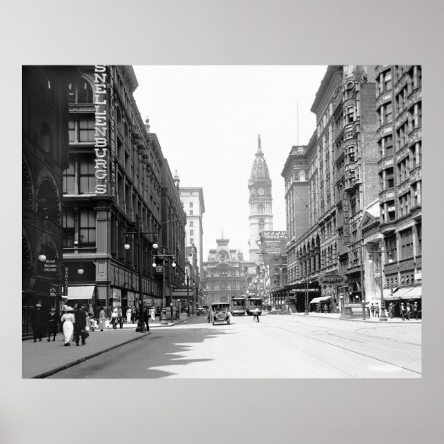 Poster Market Street, Philly, 1910 (Frente)