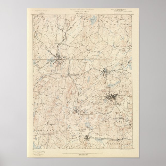 Póster Marlboro, Massachusetts (Frente)