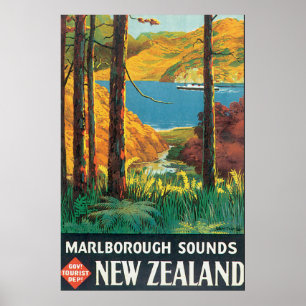 Poster Marlborough Sons Viagens vintage