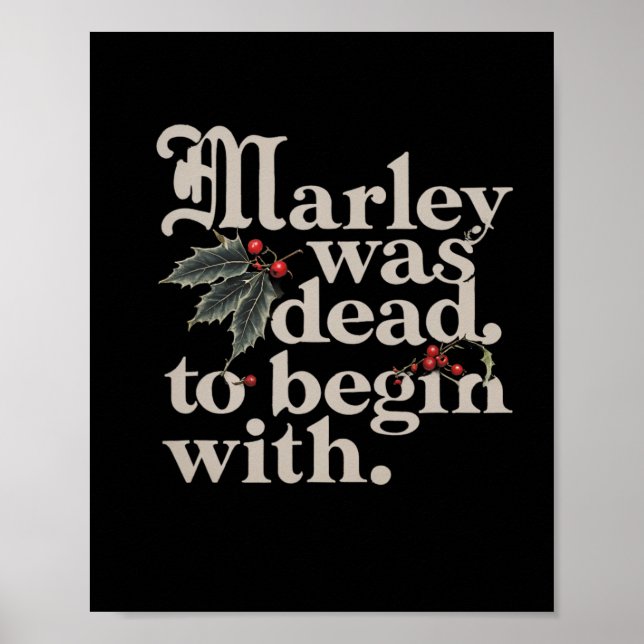 Poster Marley Foi Morto De Começar Com Uma Citação Engraç (Frente)