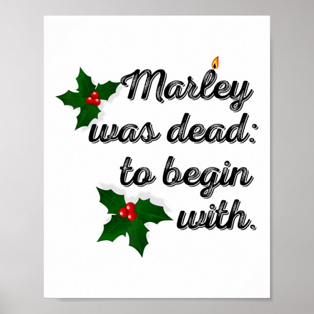 Poster Marley Was Dead To Begin With Funny Novelty Christ (Frente)