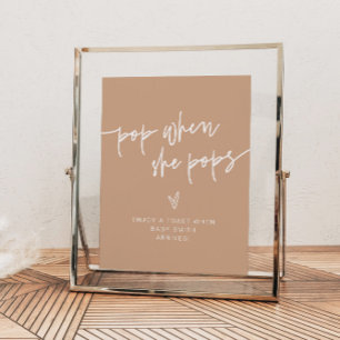 Poster MARLO Boho Beige e Cream Pop quando Pop Sinal