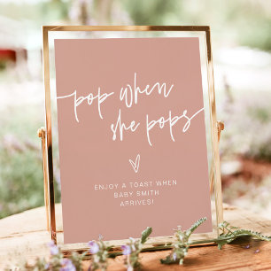 Poster MARLO Boho Blush e Beige Pop quando ela Pop assina