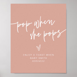 Poster MARLO Boho Blush e Beige Pop quando ela Pop assina