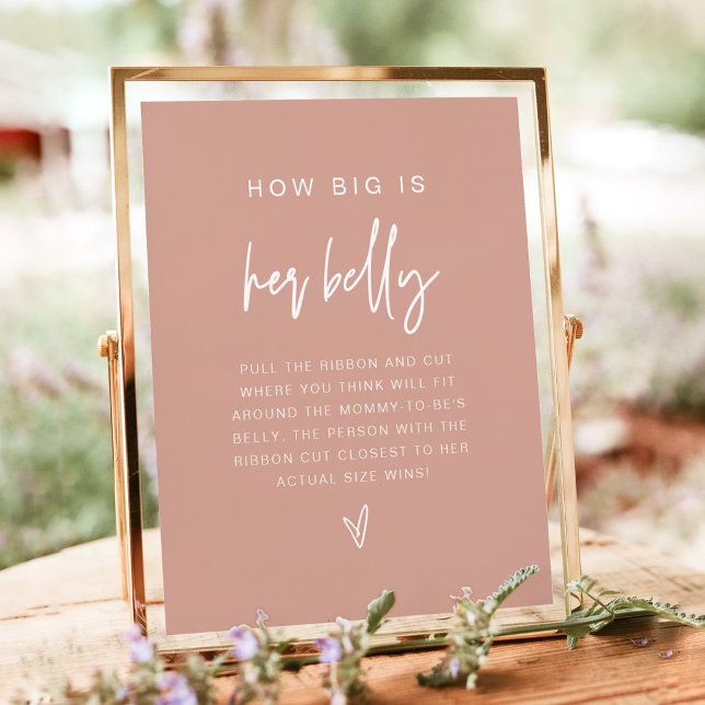 Poster MARLO Boho Blush Rosa Quão Grande Está a Sua Barri (Criador carregado)