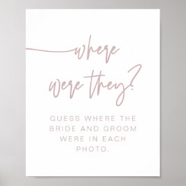 Poster MARLO Boho Dusty Rose Onde Eles Estavam Sinal