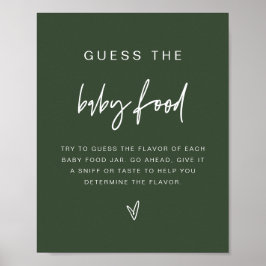 Poster Marlo Boho Forest Green adivinha o jogo da Comida 