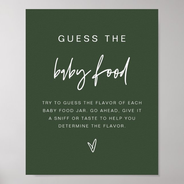 Poster Marlo Boho Forest Green adivinha o jogo da Comida  (Frente)