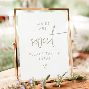 Poster MARLO Boho Sage Green Babies são um bom sinal