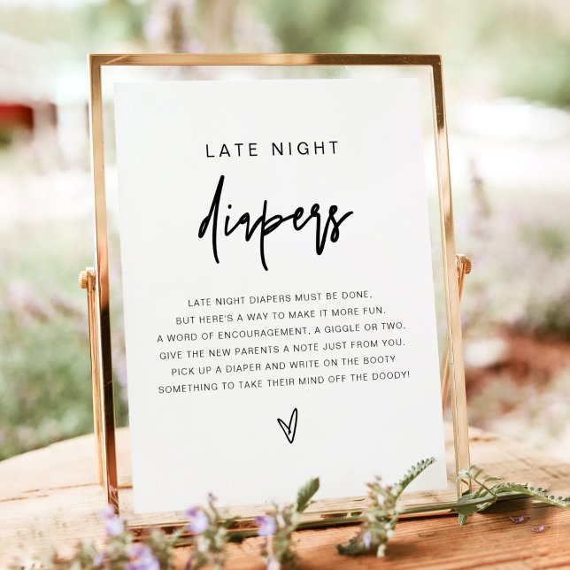 Poster MARLO Bold Modern Late Night Fralda (Criador carregado)