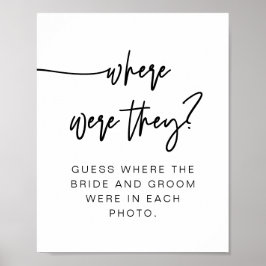 Poster MARLO Bold Moderno Onde Estavam Sinal