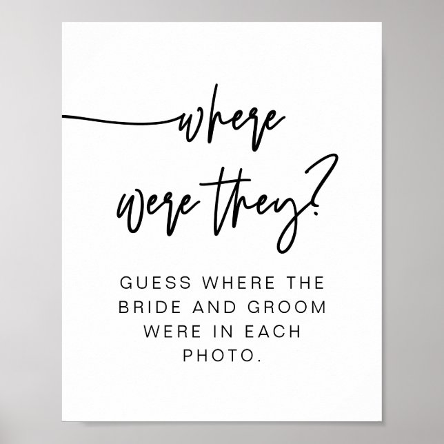 Poster MARLO Bold Moderno Onde Estavam Sinal (Frente)