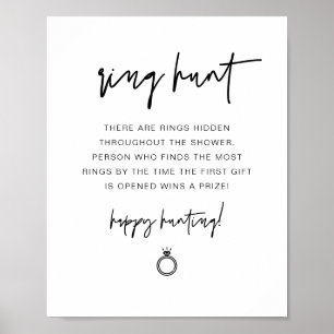 Poster MARLO Modern Boho Ring Hunt Chá de panela Po