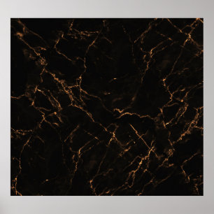 Poster Mármaco Negro Luxuoso: Textura Elegante