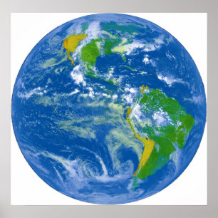 Póster Mármore azul grande de NASAs