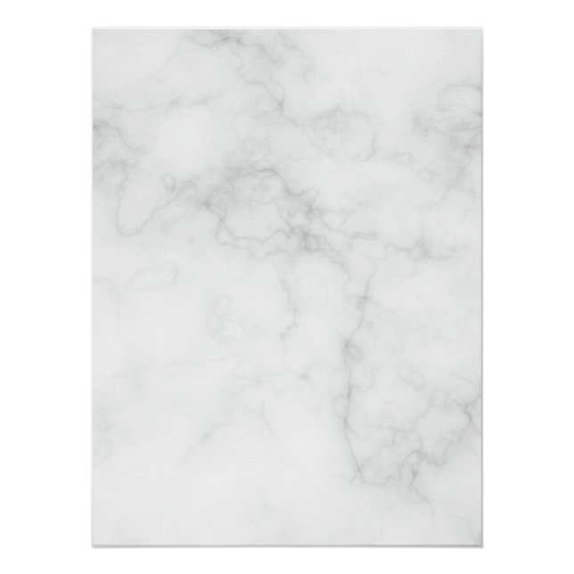 Póster Mármore Branco Moderno (Frente)