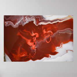 Poster Mármore Burgundy Rust Vermelho Escuro Acrílico Art
