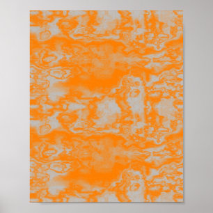 Poster Mármore de laranja e cinza