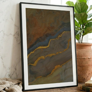 Poster Mármore Geodo Tom Terra Abstrato