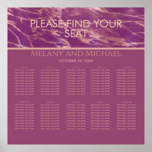 Poster Mármore romântico de ouro rosa do gabinete