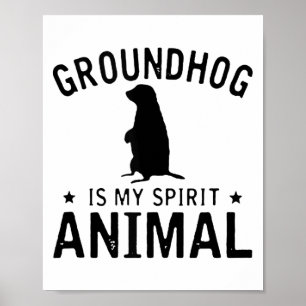 Poster Marmota é meu animal espiritual - Ta divertido do
