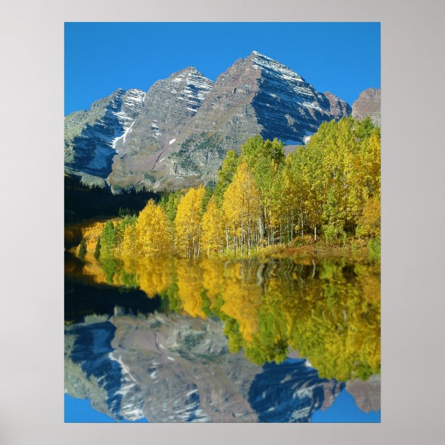 Póster Maroon Bells Com Aspens (Frente)
