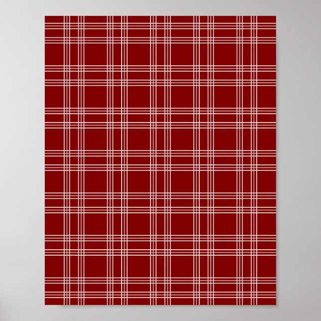 Poster Maroon Gingham (Frente)