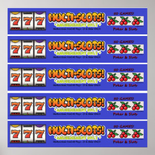 Poster Marque de Slot de Bartop Multiranhura Brilhante