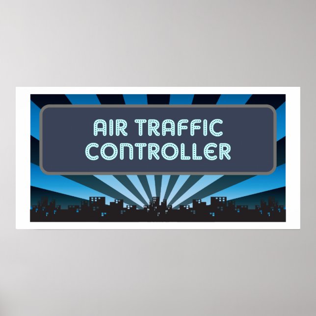 Póster Marquee do controlador de tráfego aéreo (Frente)
