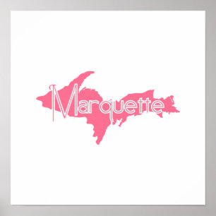 Póster Marquette, península da parte superior de Michiga
