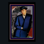 Póster "Marquis d'Afflito" Art Deco Retrato de Lempicka<br><div class="desc">Retrato do Marquês de Afflito (Escadaria),  1926 Tamara de Lempicka 13 x 19</div>