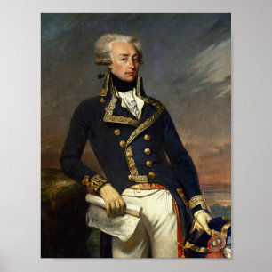 Poster Marquis de Lafayette Painting