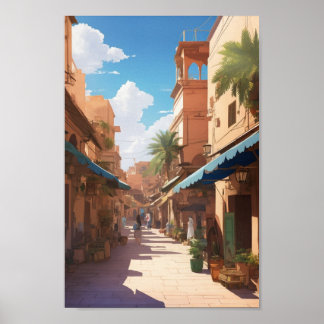 Poster marrakech ai pintura muro