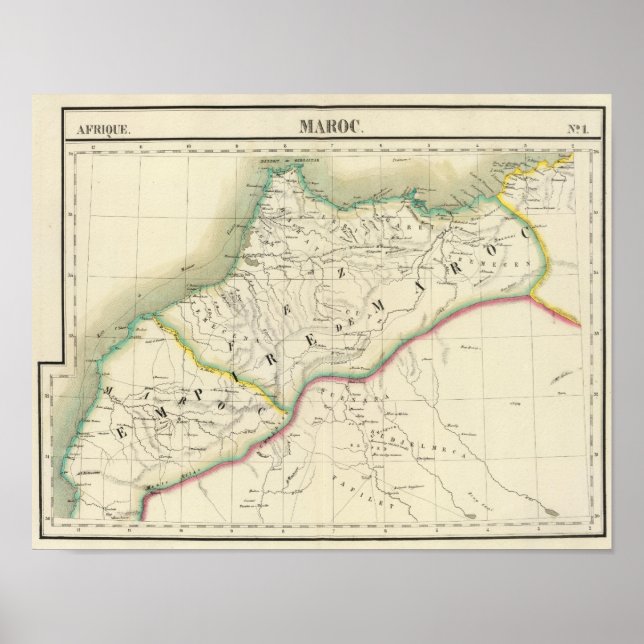 Póster Marrocos, África (Frente)