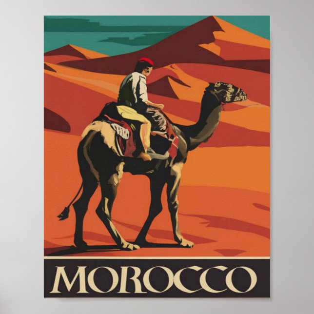 Poster Marrocos Vintage (Frente)